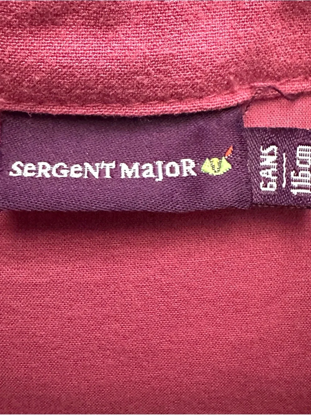 Sergent Major Girls Long Slv Raspberry Dress 6 Floral Embroidery Ruffle Mock